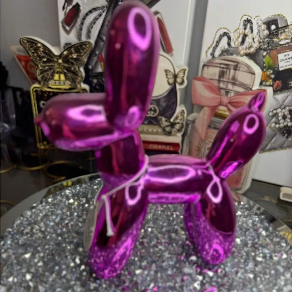 Metallic Pink Balloon Dog Sculpture - Picture 9 of 13